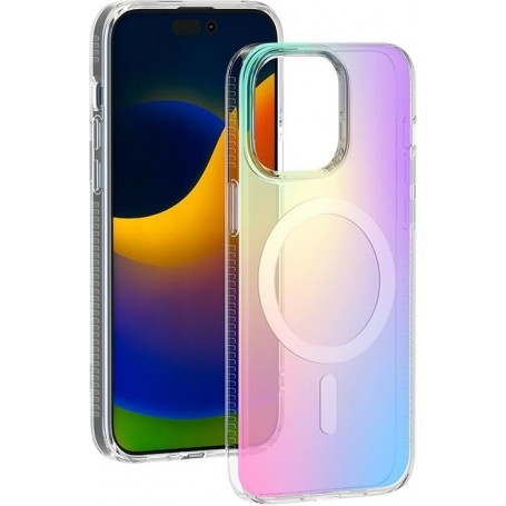 Coque MagSafe IP15ProMax Semi-transparente Irisée