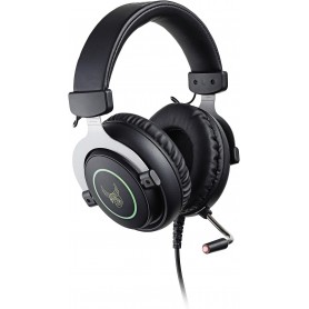 L33T Gaming - Casque de Jeu Over-Ear avec Microphone pour PS4, Xbox One, Nintendo Switch et comme Casque de Jeu pour PC - Microphone avec réduction du Bruit, éclairage RVB dans l'oreillette