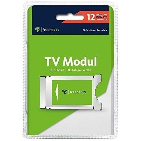 freenet TV CI+ Module avec 12 Mois de Crédit TV Freenet pour Antenne DVB-T2 HD