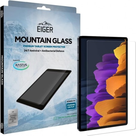 Film de protection d'écran en verre trempé pour tablette Samsung Galaxy Tab S7+ Transparent avec kit de nettoyage