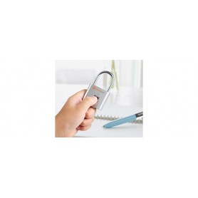 TrendGeek Cadenas à Empreinte Digitale Sans Clé Intelligente Sécurité Empreinte Digitale Gym Serrure Antivol Portable USB Rechargeable Cadenas TG-131 Argenté
