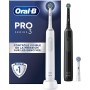 Oral-B Pro 3 3900 Lot De 2 Brosses À Dents Électriques Et 3 Brosses À Dents Avec 3 Modes De Brossage Et Contrôle Visuel À 360 Pour Soins Dentaires, Cadeau Pour Lui, Blanc/Noir, 1 unité (Lot de 1)