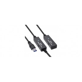InLine® USB 3.2 Gen.1 active extension, USB-A male to USB-C female, 10m