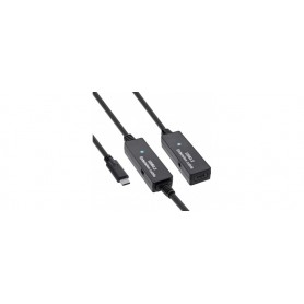 InLine® USB 3.2 Gen.1 active extension, USB-C male to USB-C female, 15m