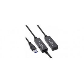 InLine® USB 3.2 Gen.1 active extension, USB-A male to USB-C female, 15m