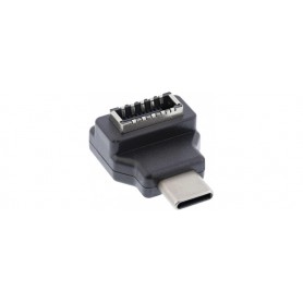 InLine® USB 3.2 adapter, USB-C male to internal USB-E front panel socket