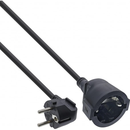 InLine® Power Extension Cable angeld Type F black 10m