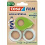 tesafilm® Eco & Crystal, 10m x 19mm, blister pack of 2 + mini dispenser