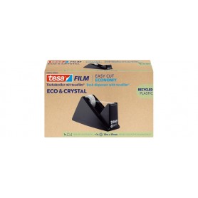 tesafilm® Eco & Crystal, 10m x 19mm, 1 roll + table dispenser