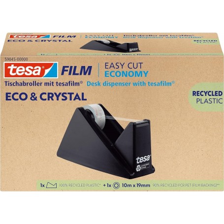 tesafilm® Eco & Crystal, 10m x 19mm, 1 roll + table dispenser