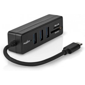 Hub USB | 1x USB-C™ | 3x USB A Femelle | 5-Port port(s) | USB 3.2 Gen 1 | Alimenté par port USB | 5 Gbps | SD & MicroSD