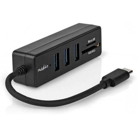 Hub USB | 1x USB-C™ | 3x USB A Femelle | 5-Port port(s) | USB 3.2 Gen 1 | Alimenté par port USB | 5 Gbps | SD & MicroSD