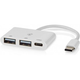 Hub USB | 1x USB-C™ | 1x USB-C™ / 2x USB 2.0 A Female | 3-Port port(s) | Alimenté par port USB