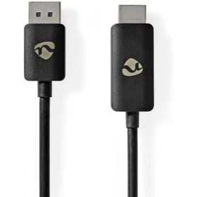 adaptateur DisplayPort | DisplayPort Mâle | HDMI™ Connecteur | 8K@30Hz | Plaqué nickel | Droit | 1.80 m | Rond | TPE | Noir | Bo