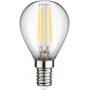 Filament Mini Globe LED, 4 Wculot E14, blanc chaud, à lumière non variable