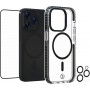 Impact Zero Coque de Téléphone Set 3en4compatible avec Apple iPhone 15 Pro Max, transparent