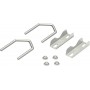 Lot de 2 Boulons en U avec Colliers pour Tuyaux jusqu\'à 60 mm de Diamètrepour fixer un support satellite sur des balustrades ou
