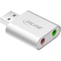 InLine® USB Audio Soundkarte, boîtier en aluminium