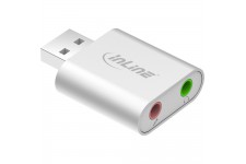 InLine® USB Audio Soundkarte, boîtier en aluminium