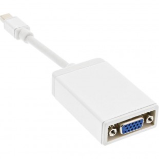 Adaptateur InLine® Mini DisplayPort vers VGA mâle à femelle blanc