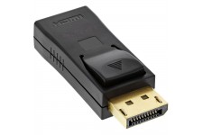 Adaptateur InLine® DisplayPort, DisplayPort mâle vers HDMI femelle, 4K / 60Hz, avec audio, noir