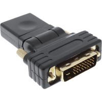 Adaptateur InLine® HDMI à DVI HDMI femelle à DVI mâle souple plaqué or 4K2K