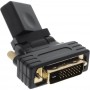 Adaptateur InLine® HDMI à DVI HDMI femelle à DVI mâle souple plaqué or 4K2K