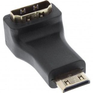 InLine® Adaptateur HDMI, prise HDMI femelle sur Mini prise HDMI, contacts dorés