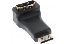 InLine® Adaptateur HDMI, prise HDMI femelle sur Mini prise HDMI, contacts dorés