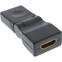 Adaptateur InLine® HDMI Type A femelle à A femelle tournant 270 ° doré