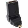 Adaptateur InLine® HDMI type A type balançoire femelle à mâle D plaqué or