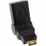 Adaptateur InLine® HDMI HDMI A femelle à HDMI C type balançoire plaquée or
