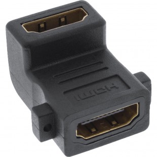 Adaptateur InLine® HDMI de type A mâle à A type de balançoire plaqué or