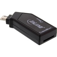 Lecteur de carte mobile InLine® OTG USB 2.0 pour SD et microSD pour Android