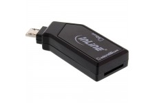 Lecteur de carte mobile InLine® OTG USB 2.0 pour SD et microSD pour Android