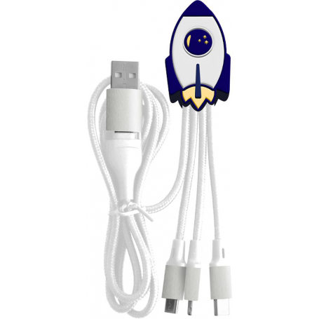Cbl Andy USB-A to USB-C/Micro/Light 15cm Fusée W