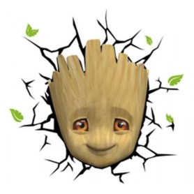 Marvel lampe 3D LED Baby Groot Face 3D