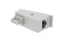 Adaptateur DSL InLine® TAE-F, fiche TAE-F à une prise RJ45, 8P2C pour Fitzbox, gris