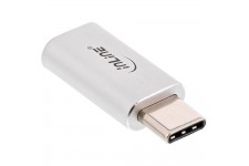Adaptateur InLine® USB 3.1, type C mâle à C femelle, argent