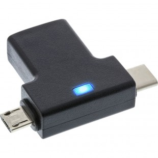 Adaptateur InLine® USB 3.1 / 2.0 OTG T, mâle de type C ou micro-USB vers femelle