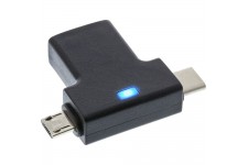 Adaptateur InLine® USB 3.1 / 2.0 OTG T, mâle de type C ou micro-USB vers femelle