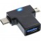 Adaptateur InLine® USB 3.1 / 2.0 OTG T, mâle de type C ou micro-USB vers femelle