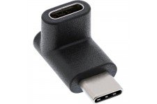 Adaptateur InLine® USB 3.1, type C mâle à C femelle, coudé haut / bas (Gen.2)
