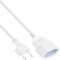 InLine® Euro Type C Plug Power Extension Extension mâle à femelle blanche 5m