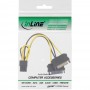 Adaptateur secteur InLine® 2x SATA à 6 broches pour carte graphique PCIe 0,15 m