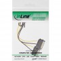 Câble adaptateur d'alimentation InLine®, 2x prise SATA à fiche PCI-Express 8 broches, 0,15 m