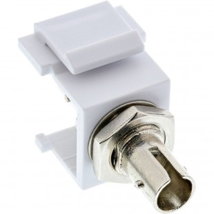 Adaptateur de composant logiciel enfichable Keystone à fibre optique InLine®, blanc, simplex ST / ST, MM, manchon en céramique