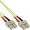 Câble duplex optique en fibre InLine® SC / SC 50 / 125µm OM5 0.5m