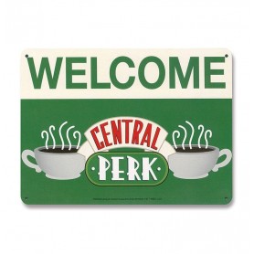 Friends panneau métal Central Perk Welcome 15 x 21 cm