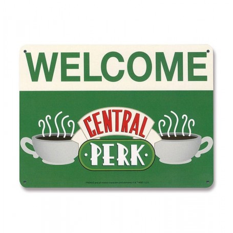 Friends panneau métal Central Perk Welcome 15 x 21 cm